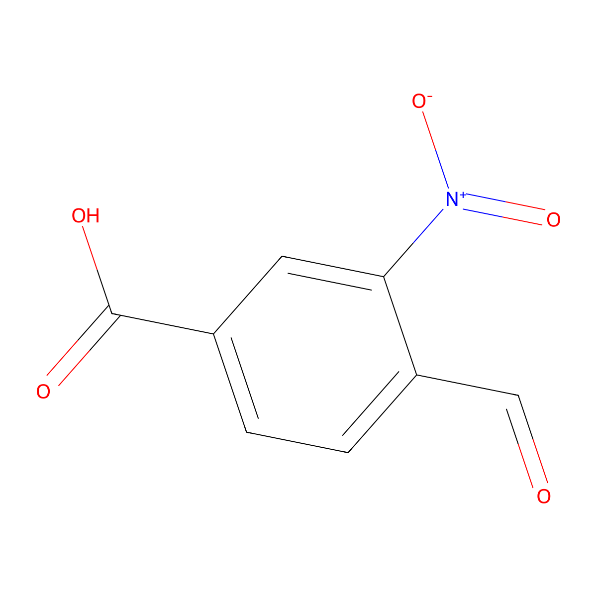 4-Formyl-3-nitrobenzoic acid molecular structure, CAS 604000-99-9
