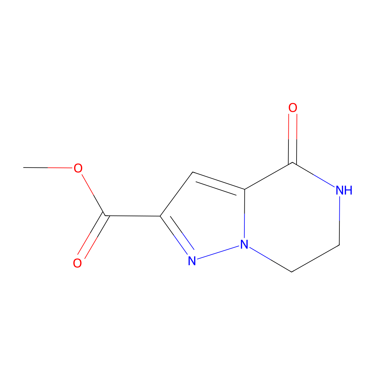 Methyl 4-oxo-4,5,6,7-tetrahydropyrazolo[1,5-a]pyrazine-2-carboxylate molecular structure, CAS 604003-25-0