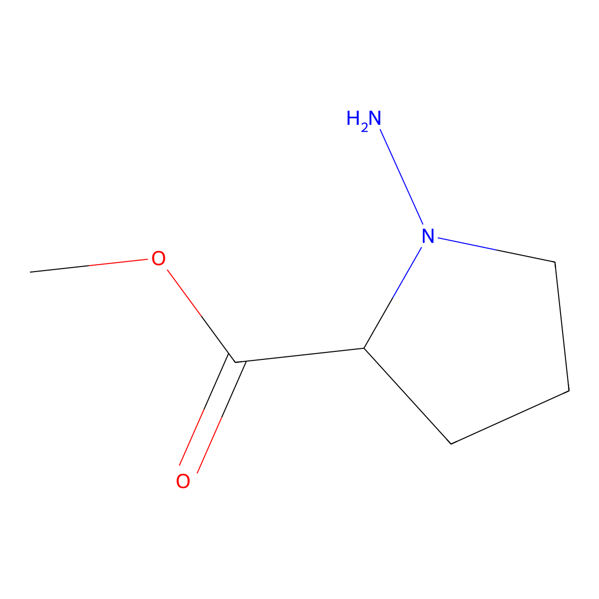 Methyl (2R)-1-aminopyrrolidine-2-carboxylate molecular structure, CAS 604003-90-9