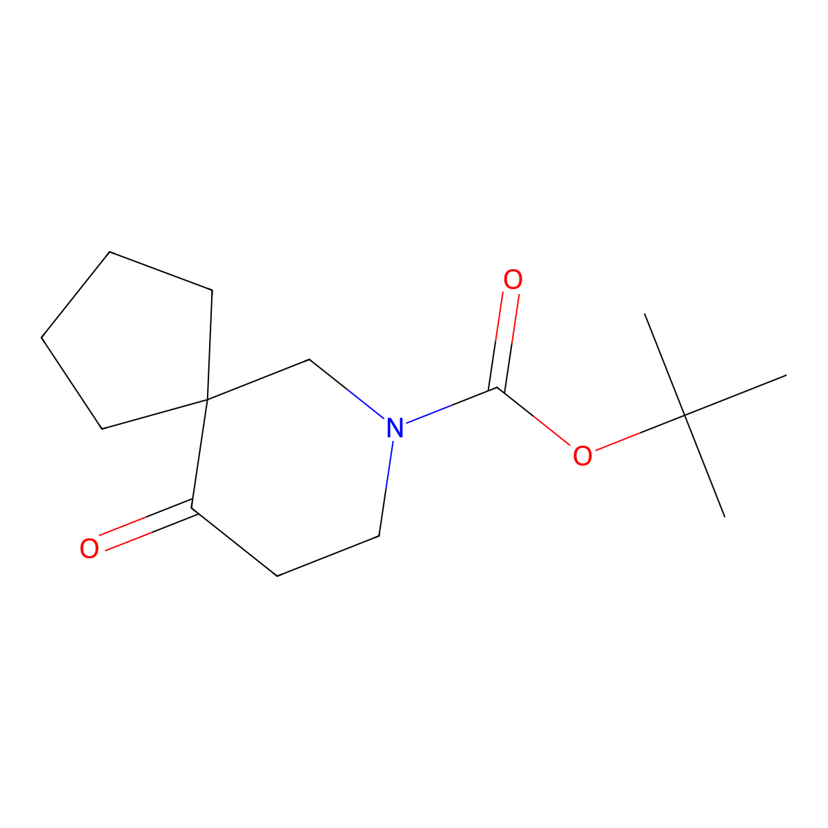 Tert-butyl 10-oxo-7-azaspiro[4.5]decane-7-carboxylate molecular structure, CAS 604010-03-9