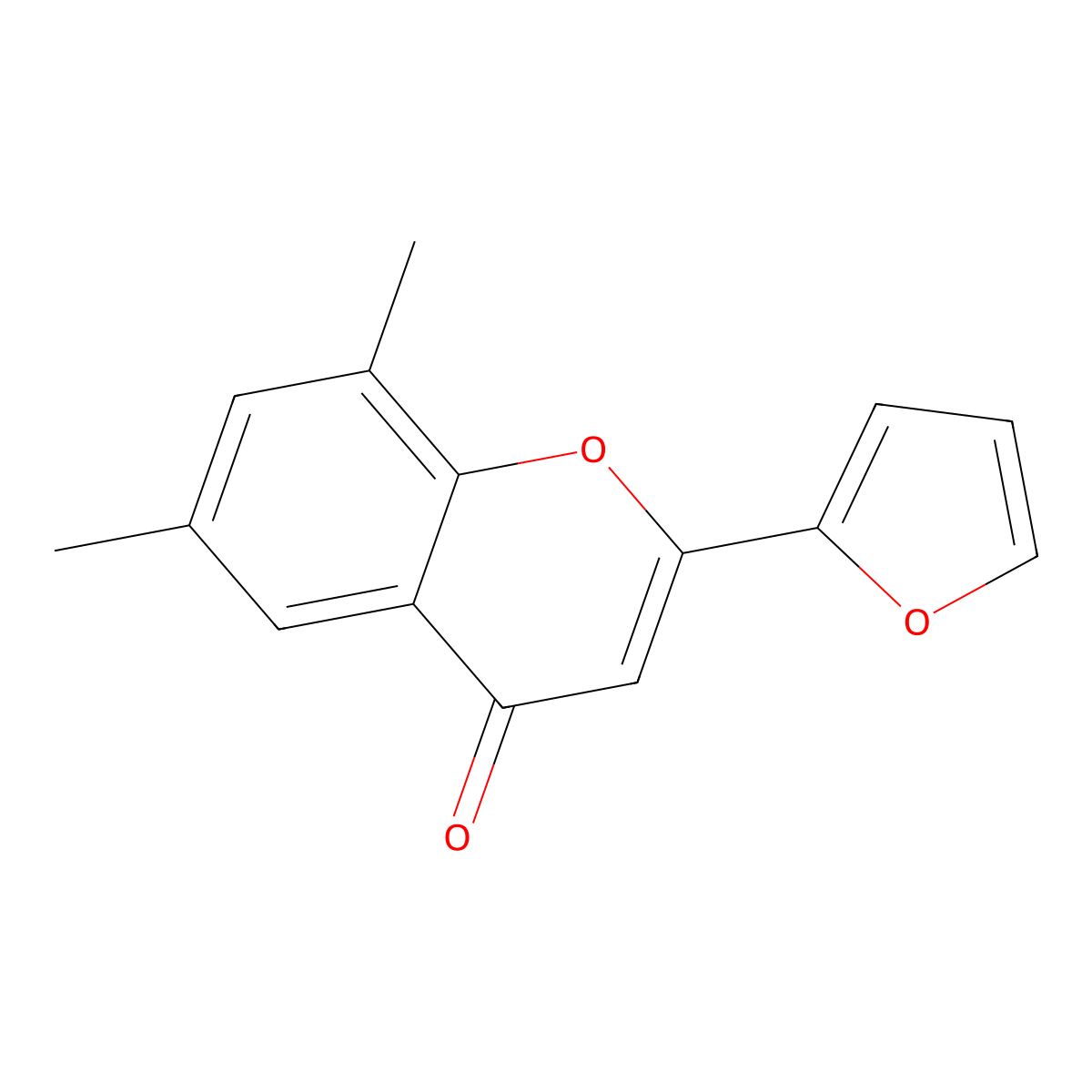 2-(2-furyl)-6,8-dimethyl-4H-chromen-4-one molecular structure, CAS 60403-63-6