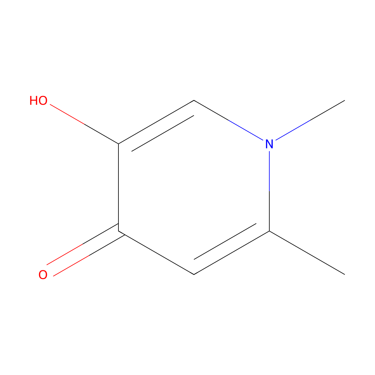 5-Hydroxy-1,2-Dimethyl-4(1H)-Pyridinone molecular structure, CAS 60403-96-5