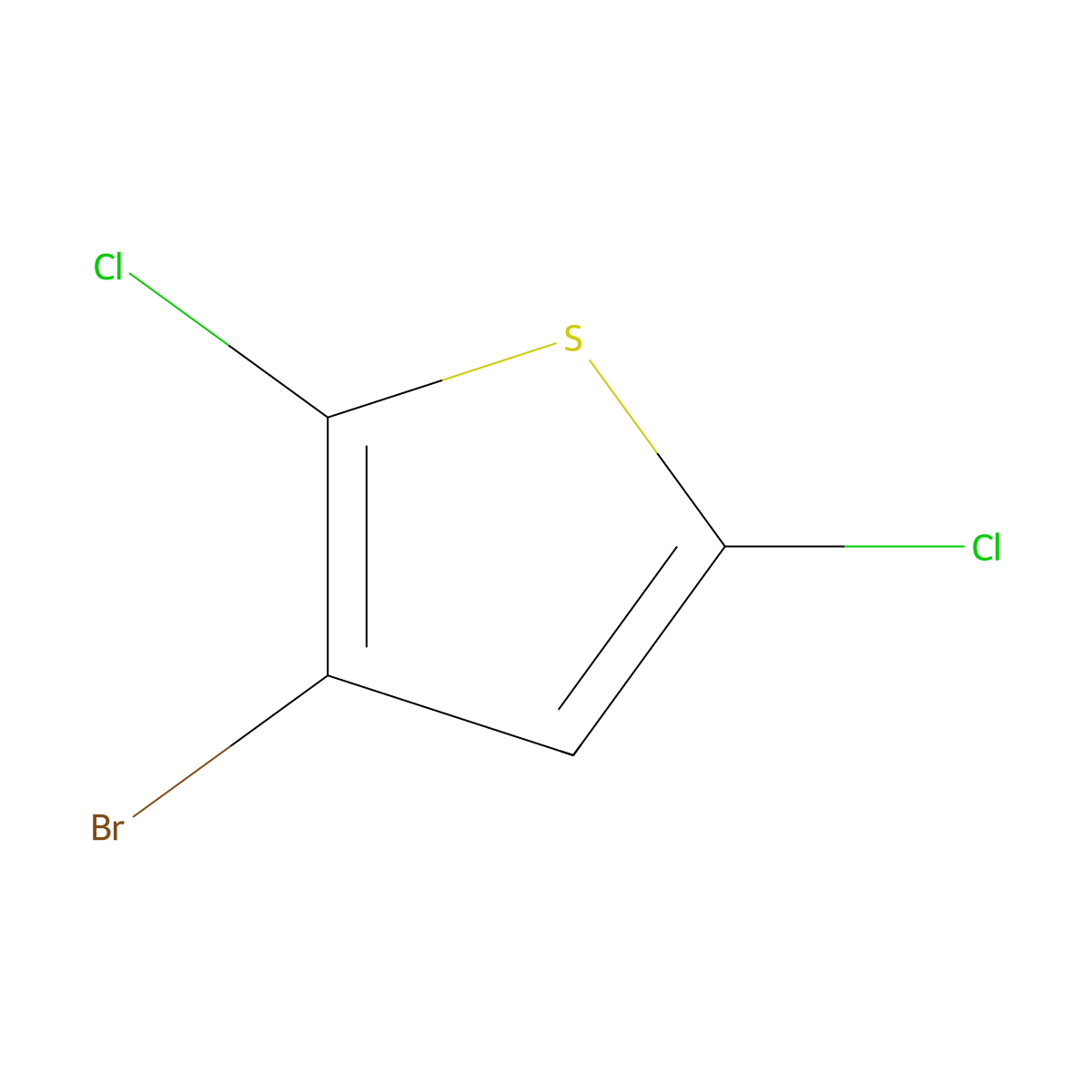3-Bromo-2,5-dichlorothiophene molecular structure, CAS 60404-18-4