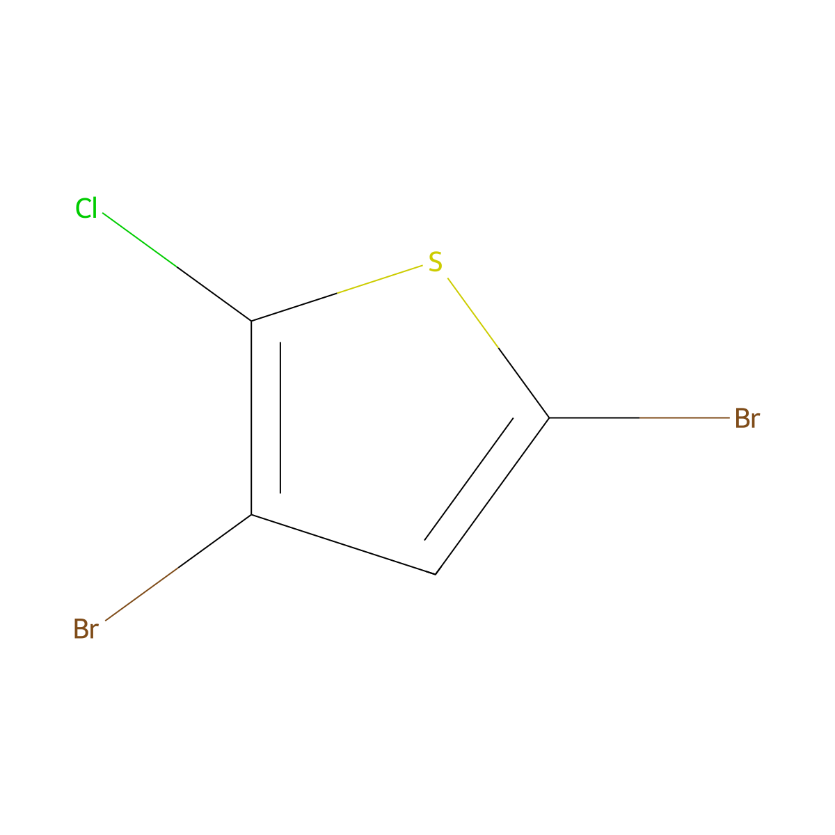 3,5-Dibromo-2-chlorothiophene molecular structure, CAS 60404-20-8