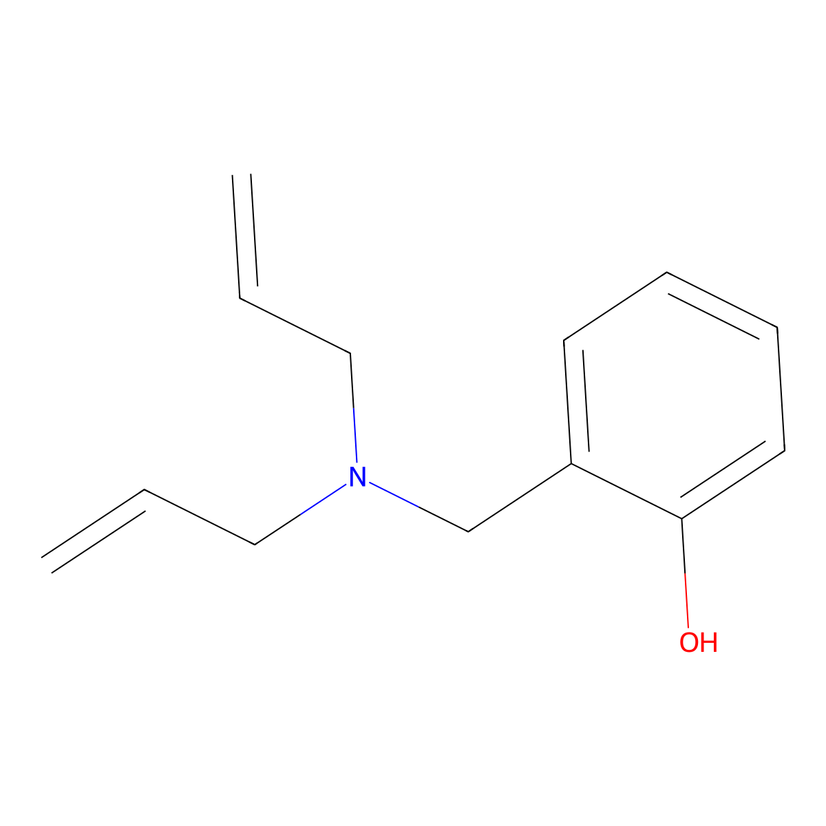 2-Diallylaminomethyl-phenol molecular structure, CAS 60405-97-2