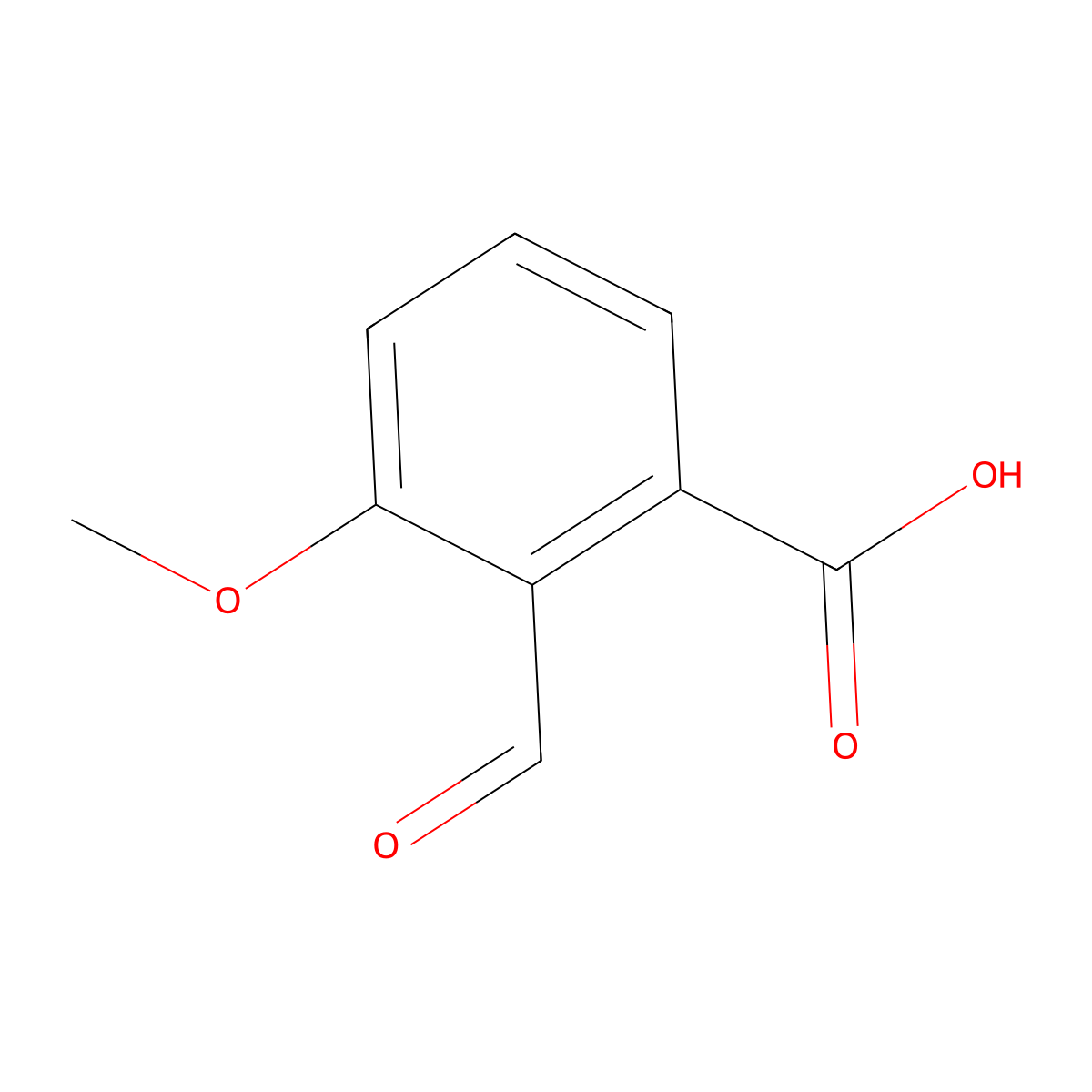2-Formyl-3-methoxybenzoic acid molecular structure, CAS 60407-04-7