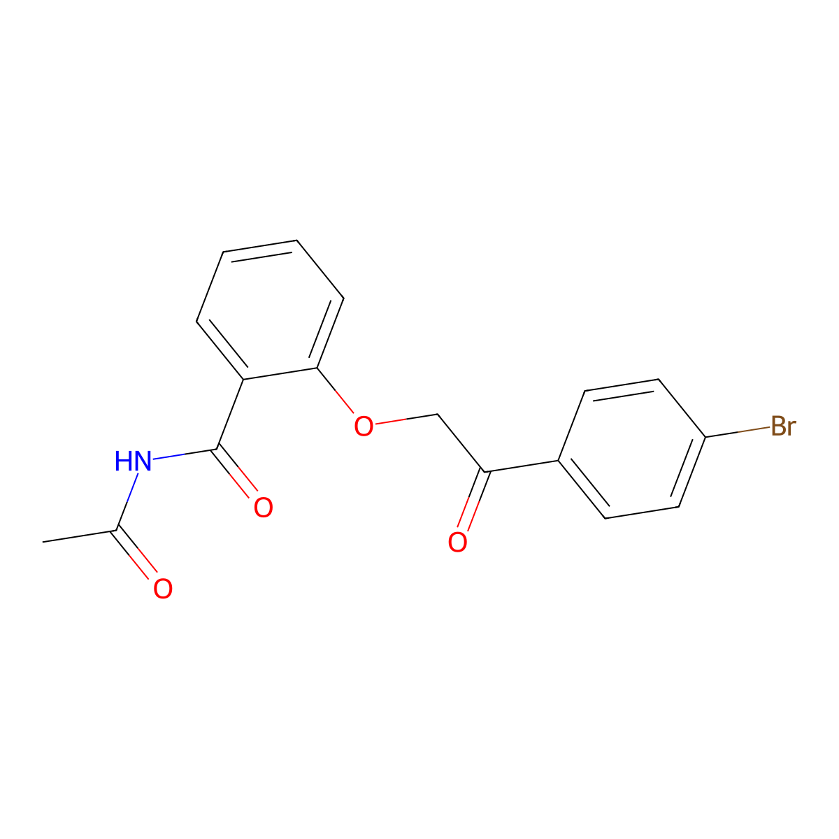 N-acetyl-2-[2-(4-bromophenyl)-2-oxoethoxy]benzamide molecular structure, CAS 6041-50-5