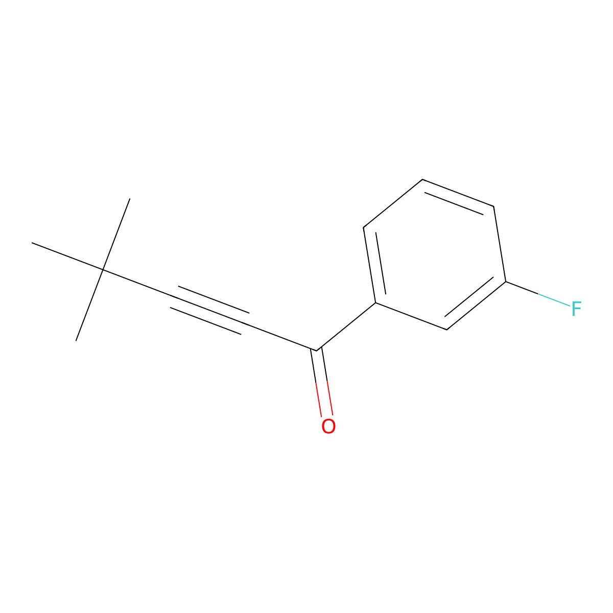 1-(3-Fluorophenyl)-4,4-dimethyl-2-pentyn-1-one molecular structure, CAS 60415-43-2