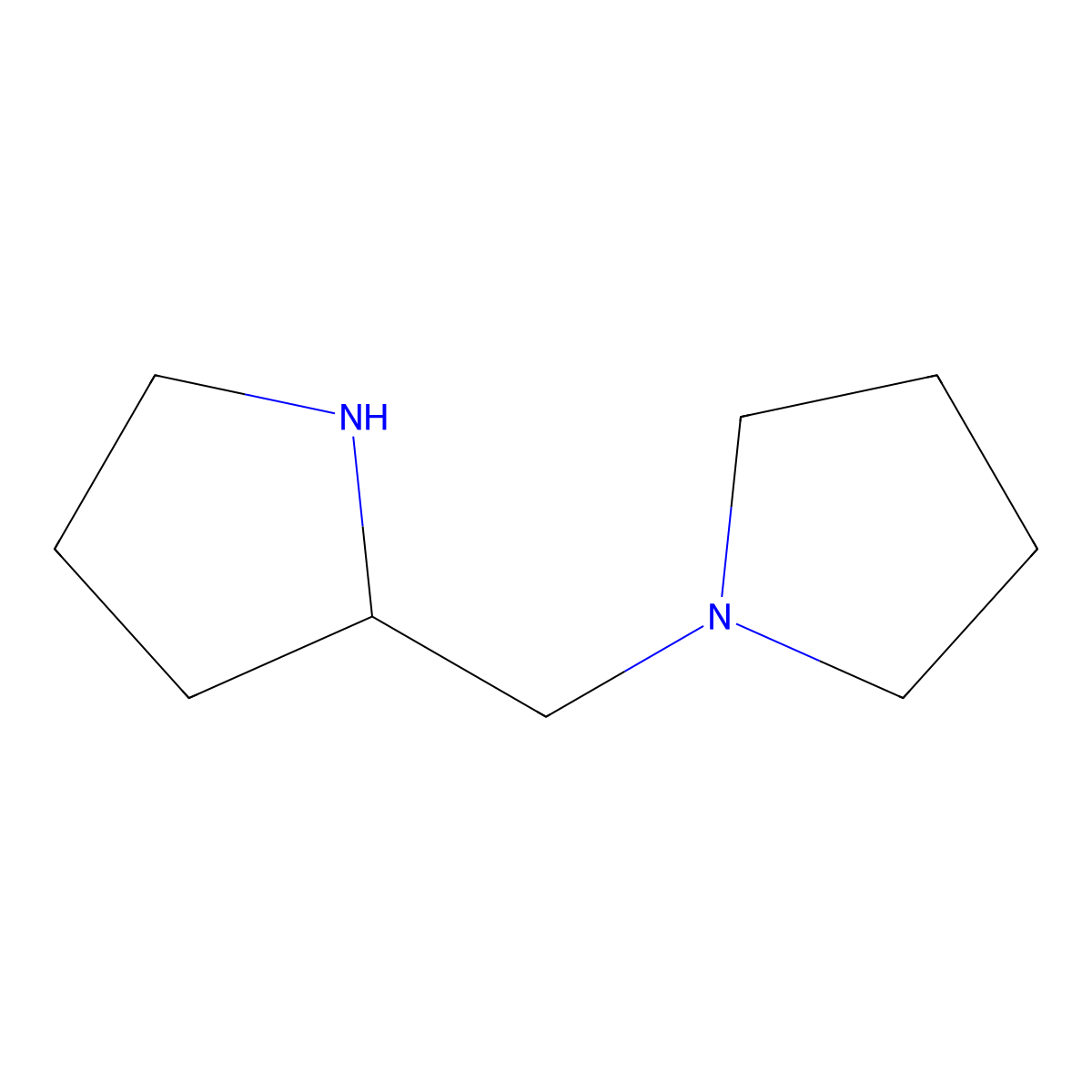 (R)-(-)-1-(2-Pyrrolidinylmethyl)pyrrolidine molecular structure, CAS 60419-23-0