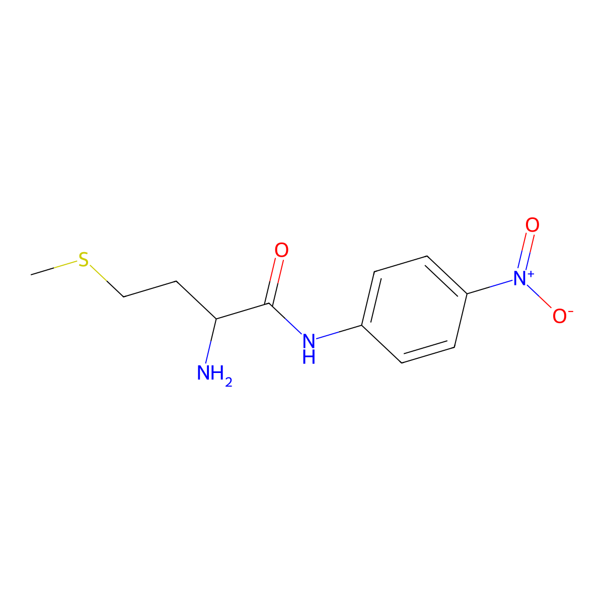 Methionine 4-nitroanilide molecular structure, CAS 6042-04-2