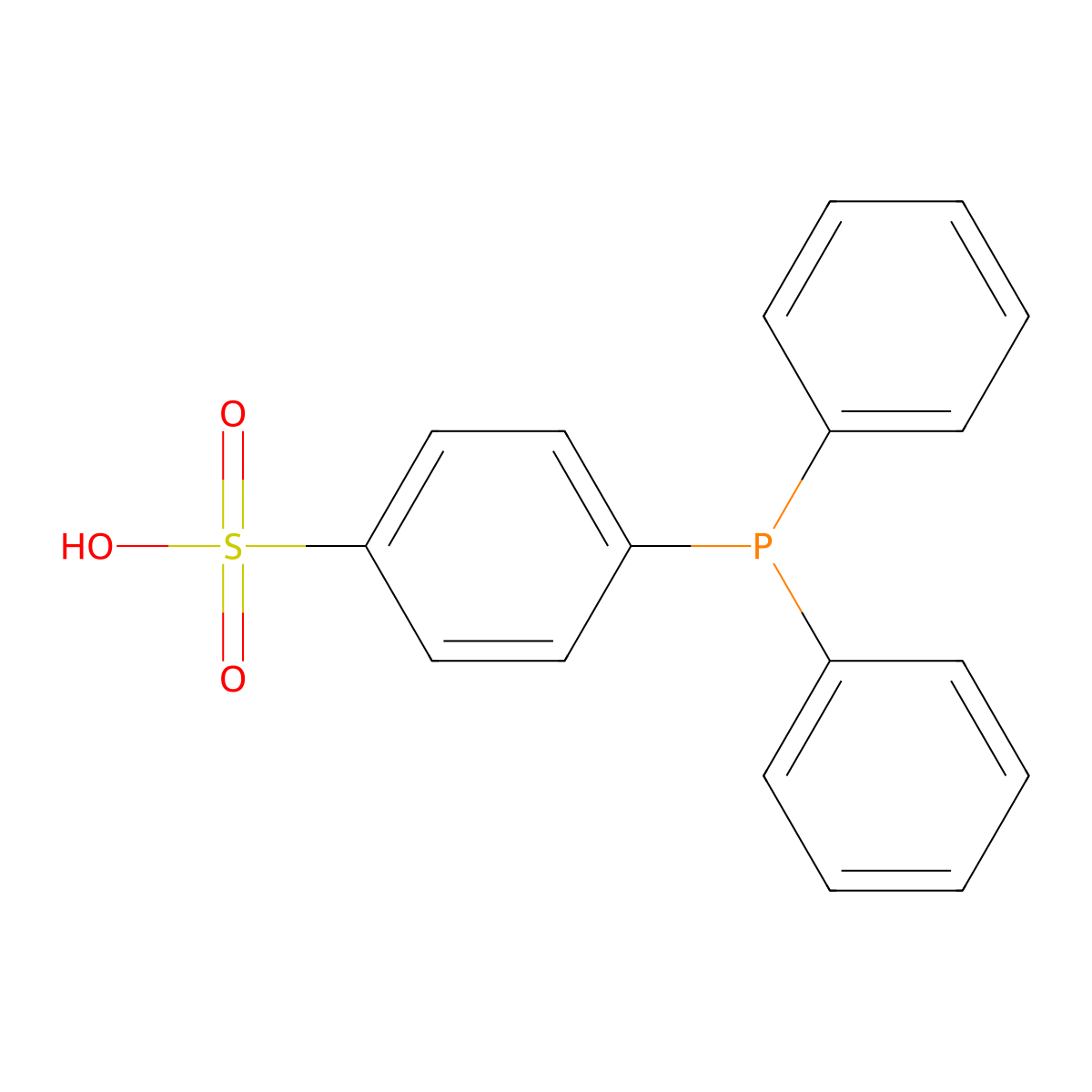 4-(Diphenylphosphino)benzenesulfonic acid molecular structure, CAS 60421-69-4