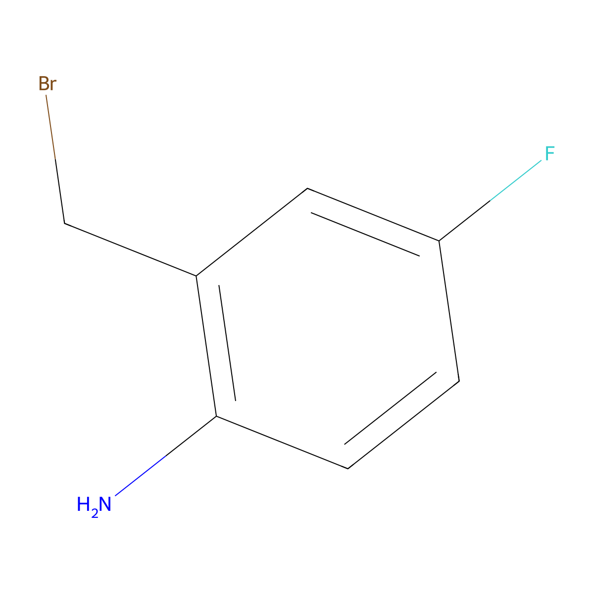 2-(Bromomethyl)-4-fluoroaniline molecular structure, CAS 60424-55-7