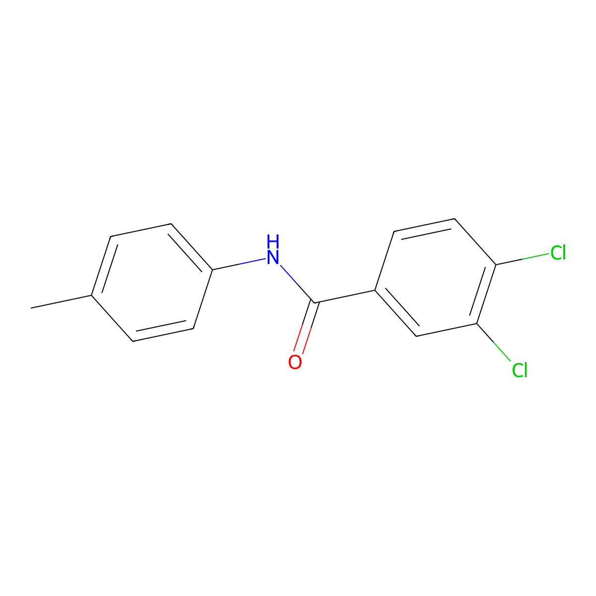 3,4-dichloro-N-(4-methylphenyl)benzamide molecular structure, CAS 6043-43-2