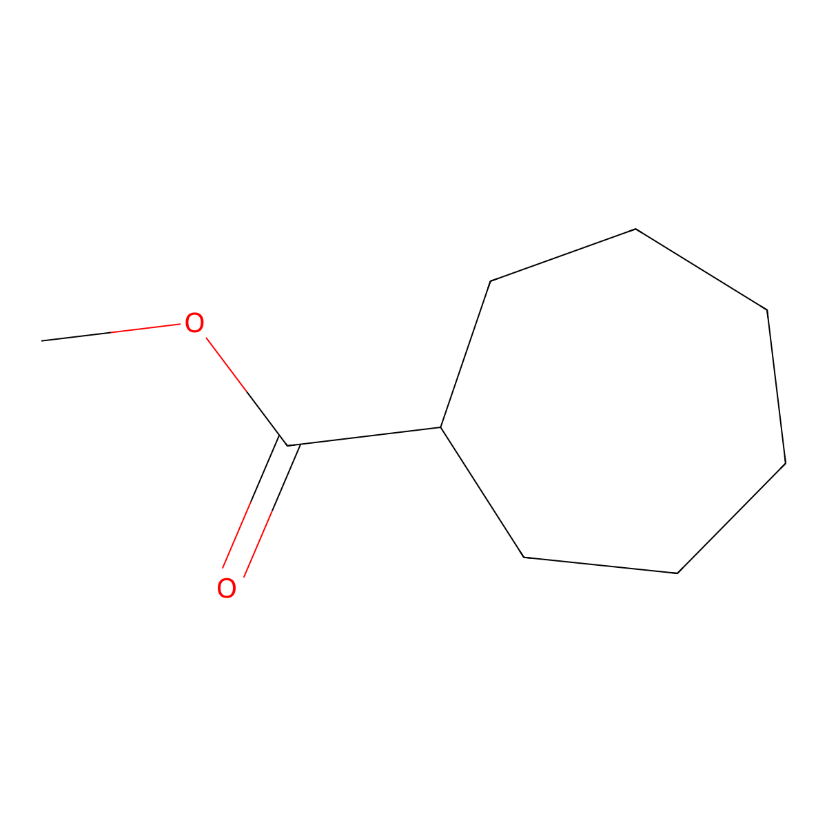 Methyl cycloheptanecarboxylate molecular structure, CAS 60433-00-3