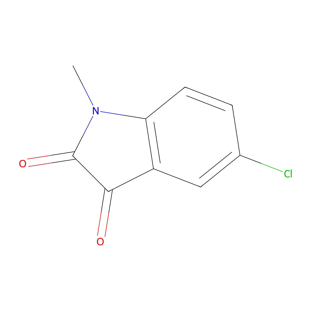 5-Chloro-1-methylindole-2,3-dione molecular structure, CAS 60434-13-1