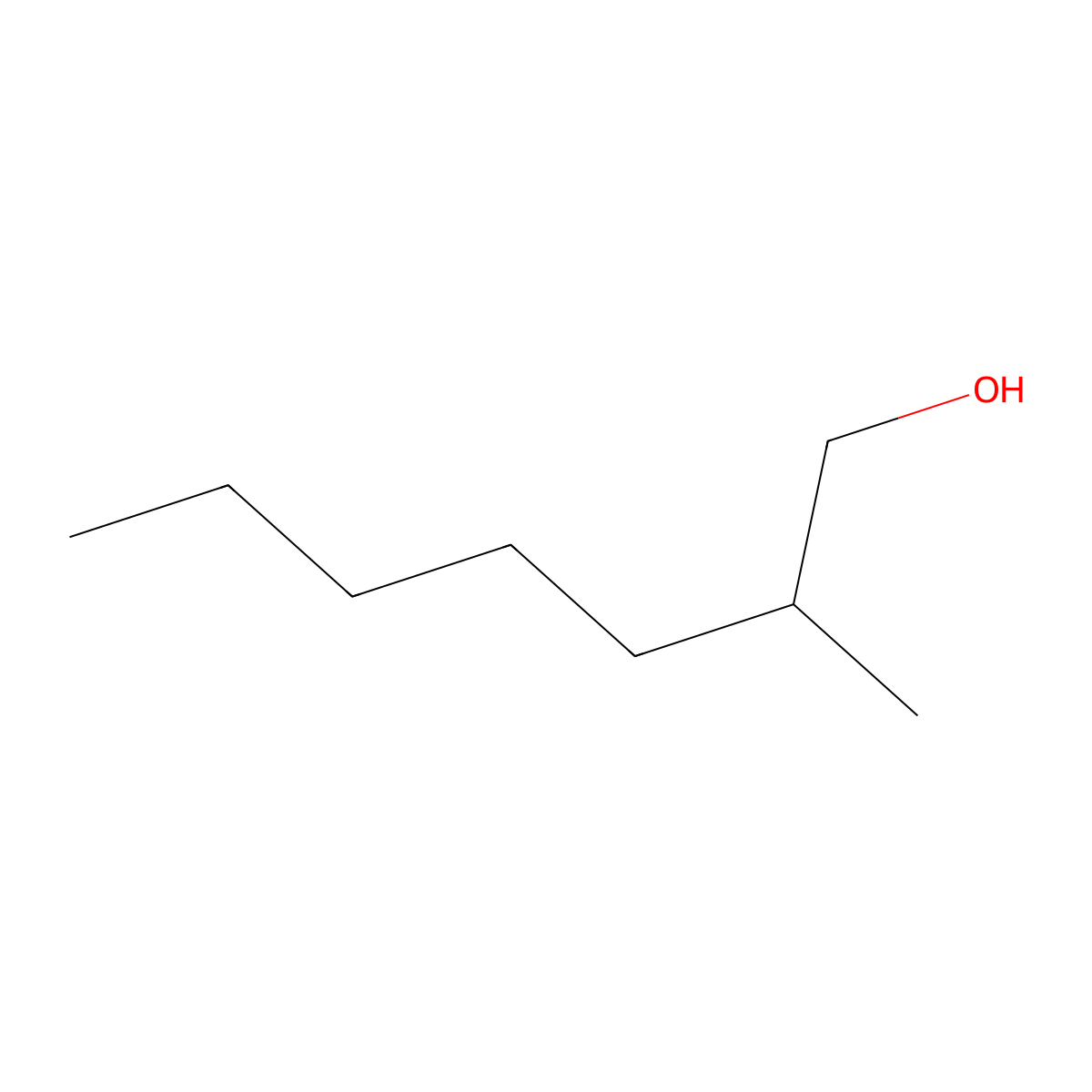 2-Methyl-1-heptanol molecular structure, CAS 60435-70-3