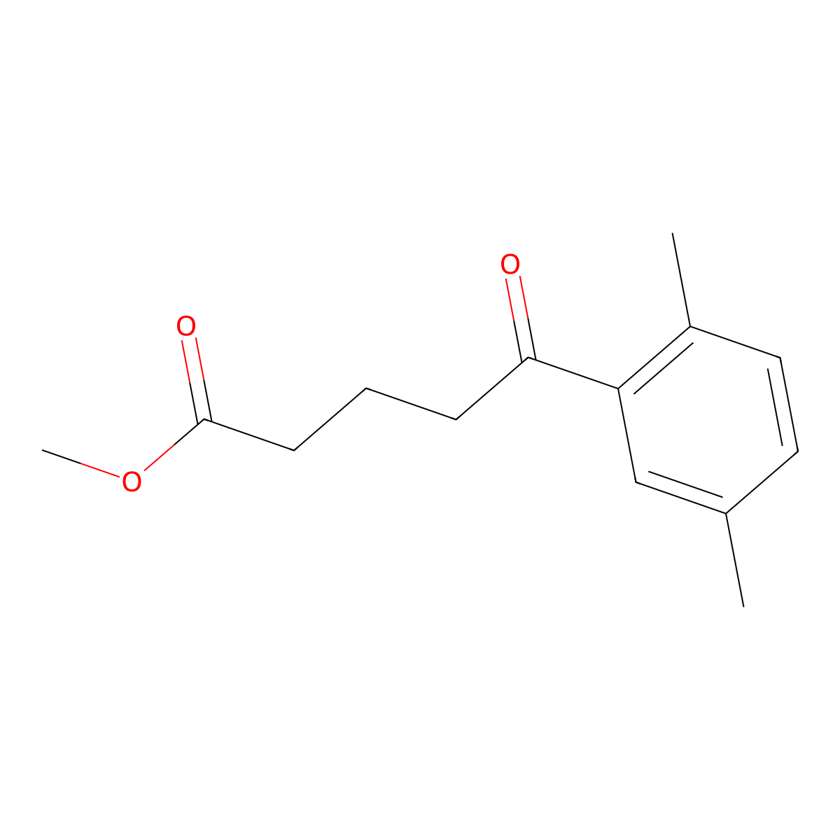 Methyl 5-(2,5-dimethylphenyl)-5-oxopentanoate molecular structure, CAS 60438-86-0