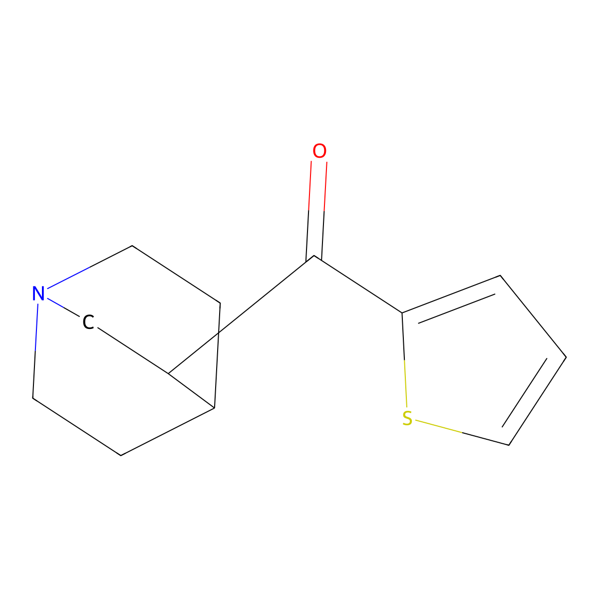 1-Azabicyclo[2.2.2]oct-3-yl(2-thienyl)methanone molecular structure, CAS 6044-14-0