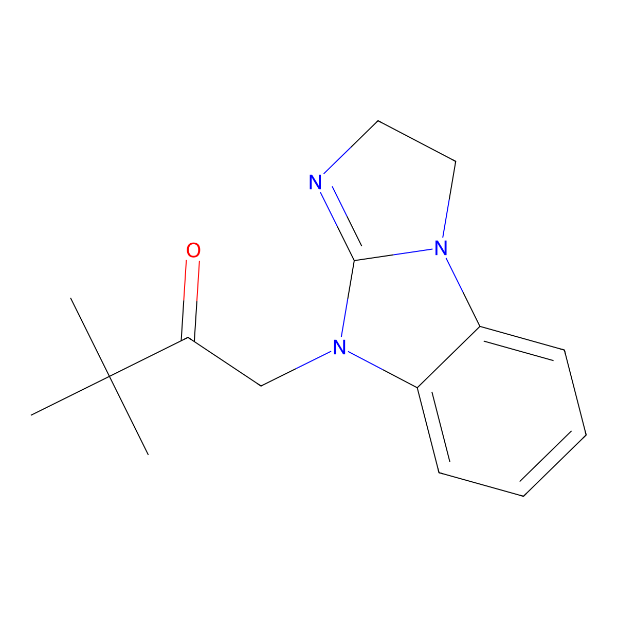 1-(1,2-Dihydroimidazo[1,2-a]benzimidazol-4-yl)-3,3-dimethylbutan-2-one molecular structure, CAS 6044-35-5