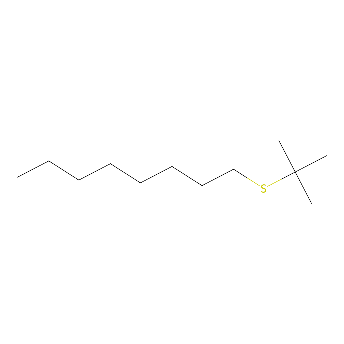 Sulfide, tert-butyl octyl molecular structure, CAS 6044-58-2