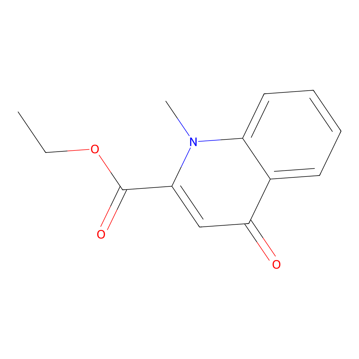 Ethyl 1-methyl-4-oxo-1,4-dihydroquinoline-2-carboxylate molecular structure, CAS 60442-66-2