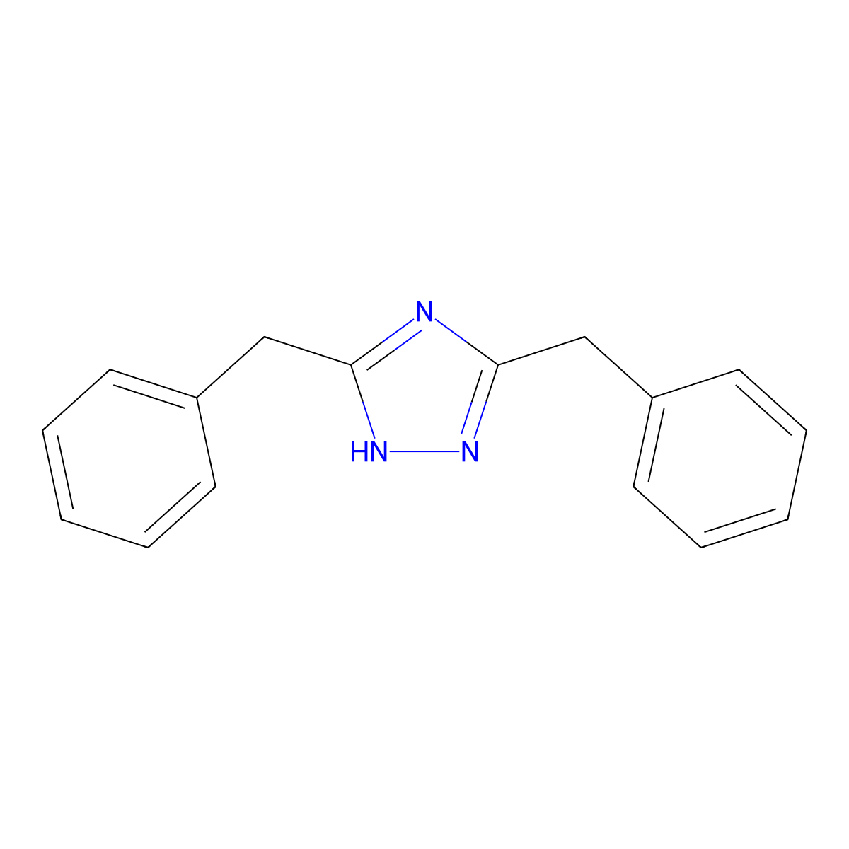 3,5-dibenzyl-1H-1,2,4-triazole molecular structure, CAS 60443-87-0