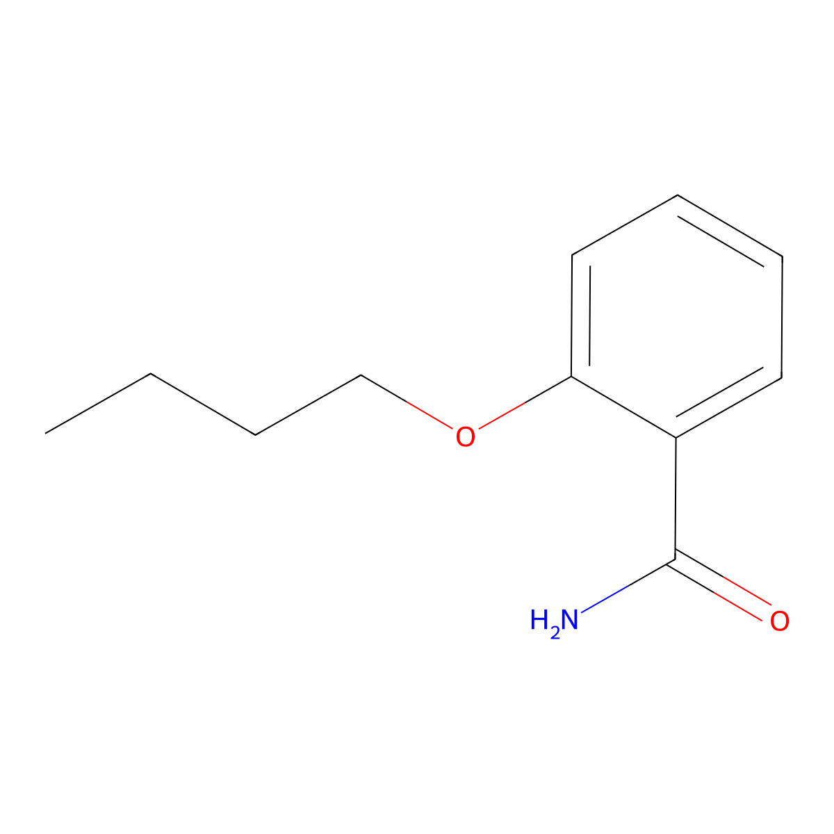 Benzamide, o-butoxy- molecular structure, CAS 60444-92-0