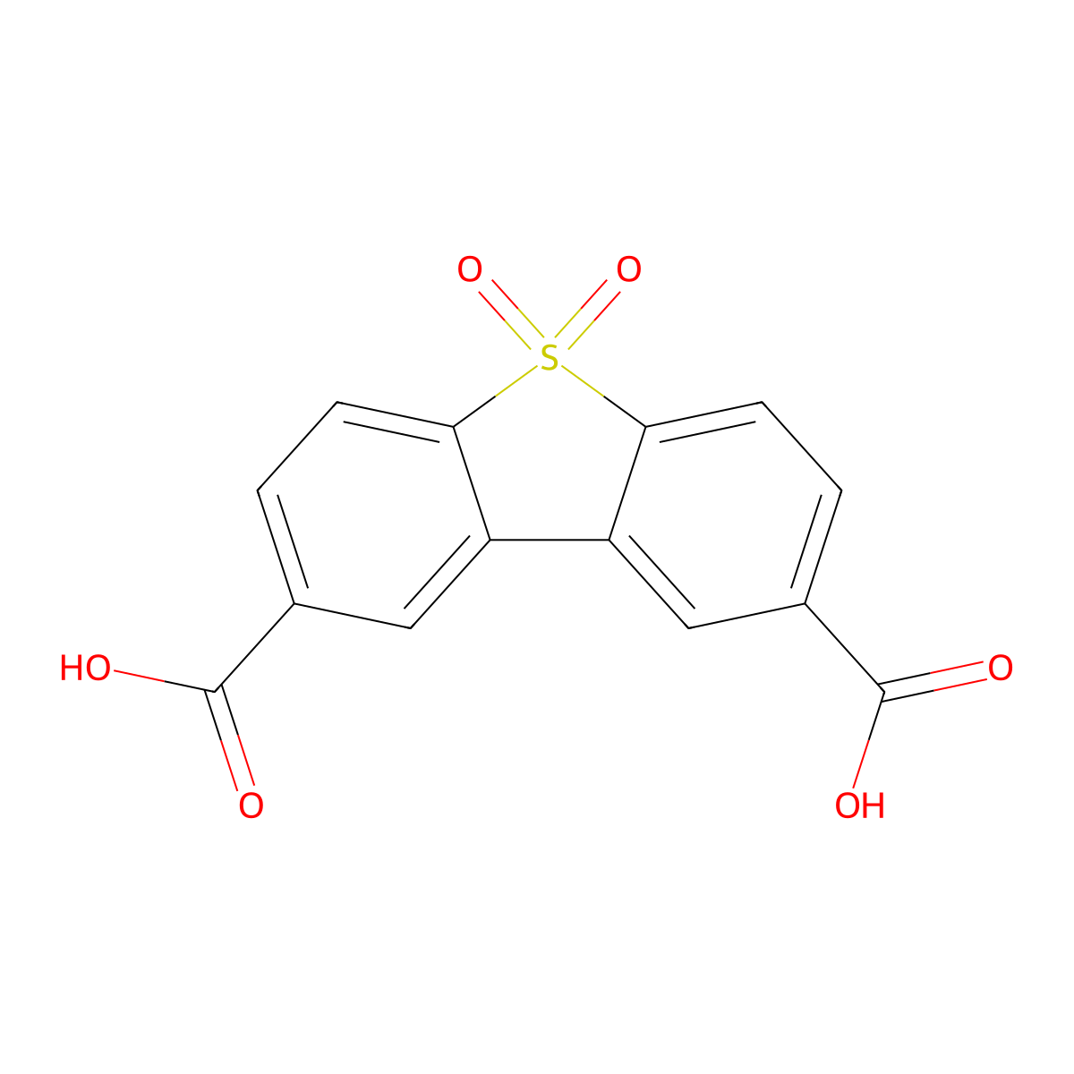 5,5-Dioxodibenzothiophene-2,8-dicarboxylic acid molecular structure, CAS 60448-93-3