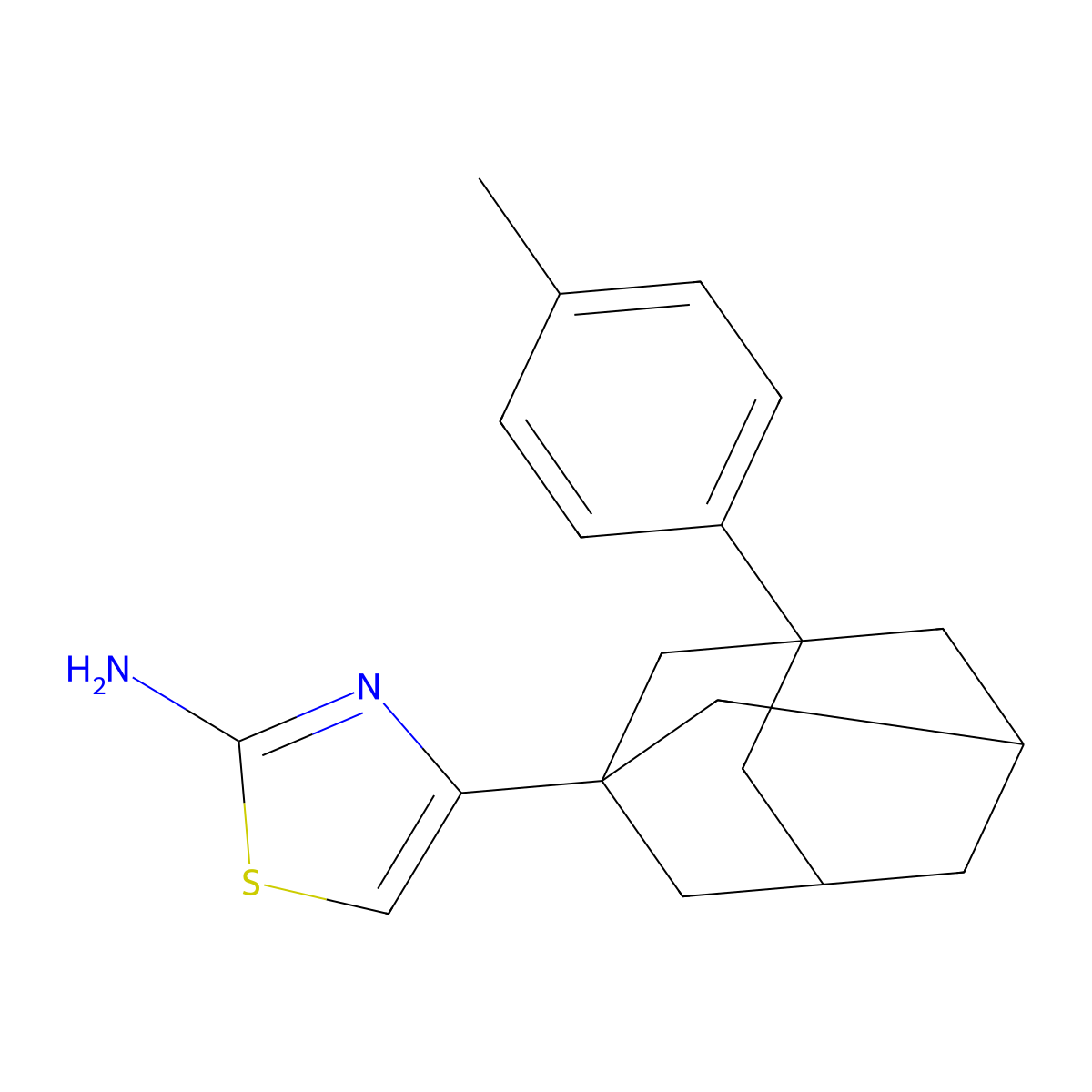 4-[3-(4-Methylphenyl)-1-adamantyl]-1,3-thiazol-2-amine molecular structure, CAS 6045-02-9