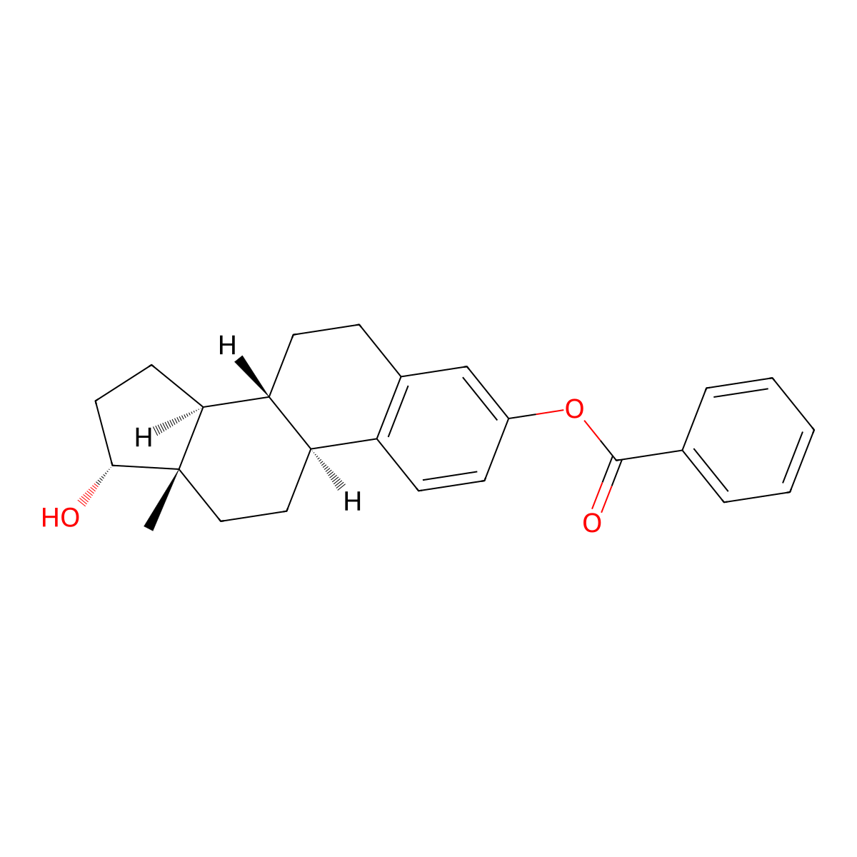 alpha-Estradiol 3-benzoate molecular structure, CAS 6045-53-0