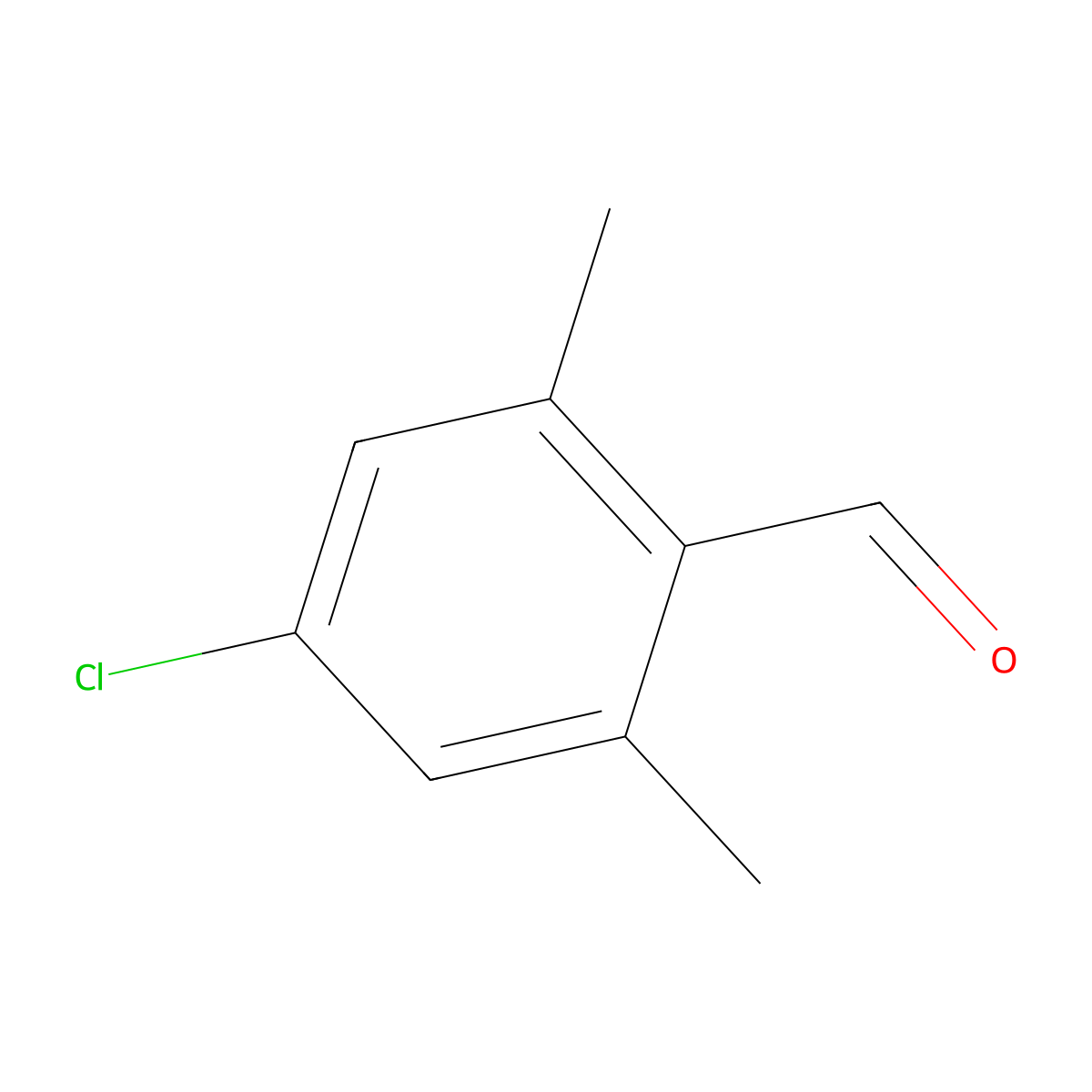 4-Chloro-2,6-dimethylbenzaldehyde molecular structure, CAS 6045-90-5