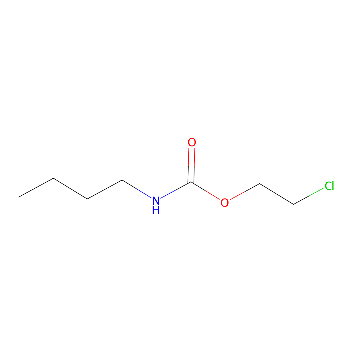 Carbamic acid, butyl-, 2-chloroethyl ester molecular structure, CAS 60452-11-1
