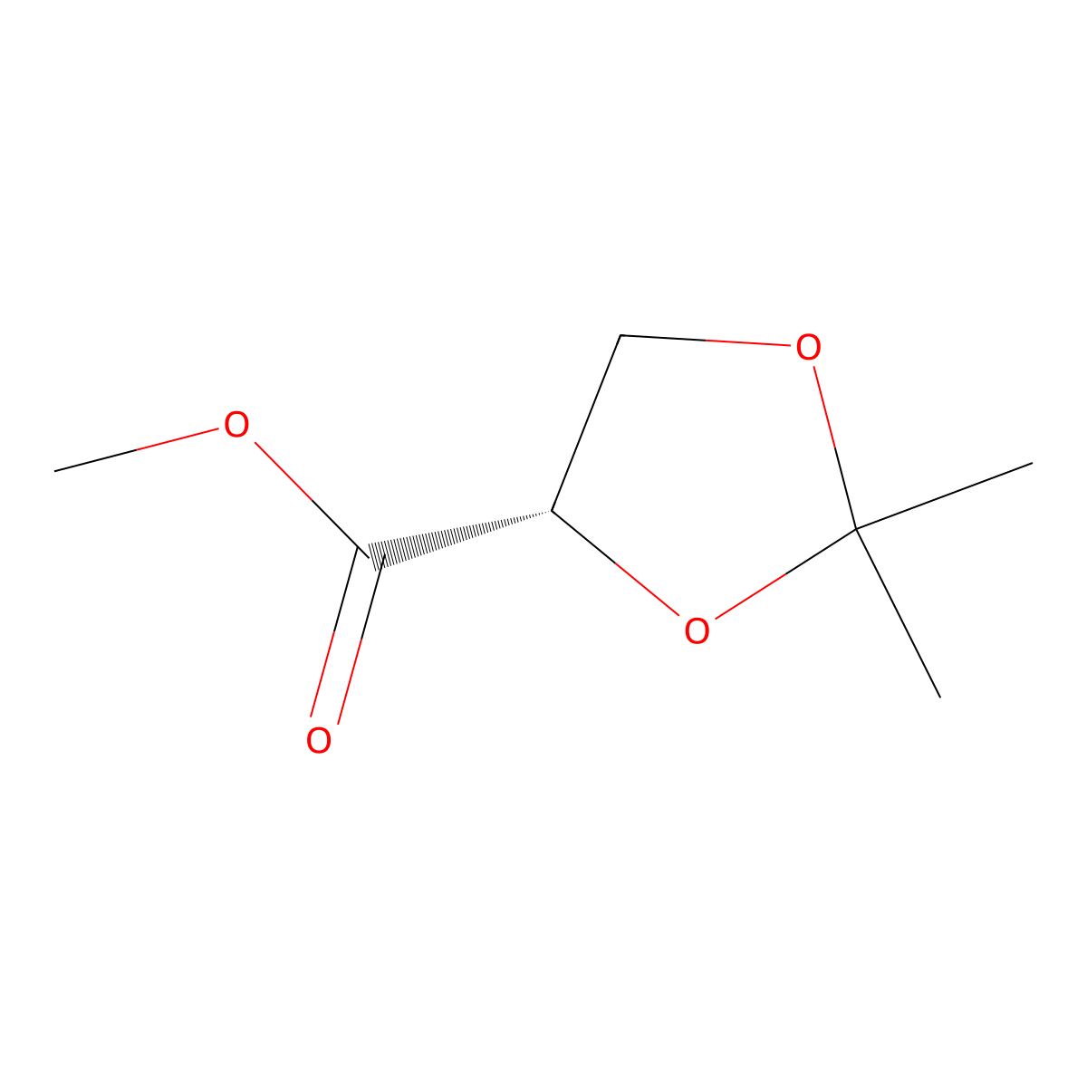 Methyl (4S)-2,2-dimethyl-1,3-dioxolane-4-carboxylate molecular structure, CAS 60456-21-5