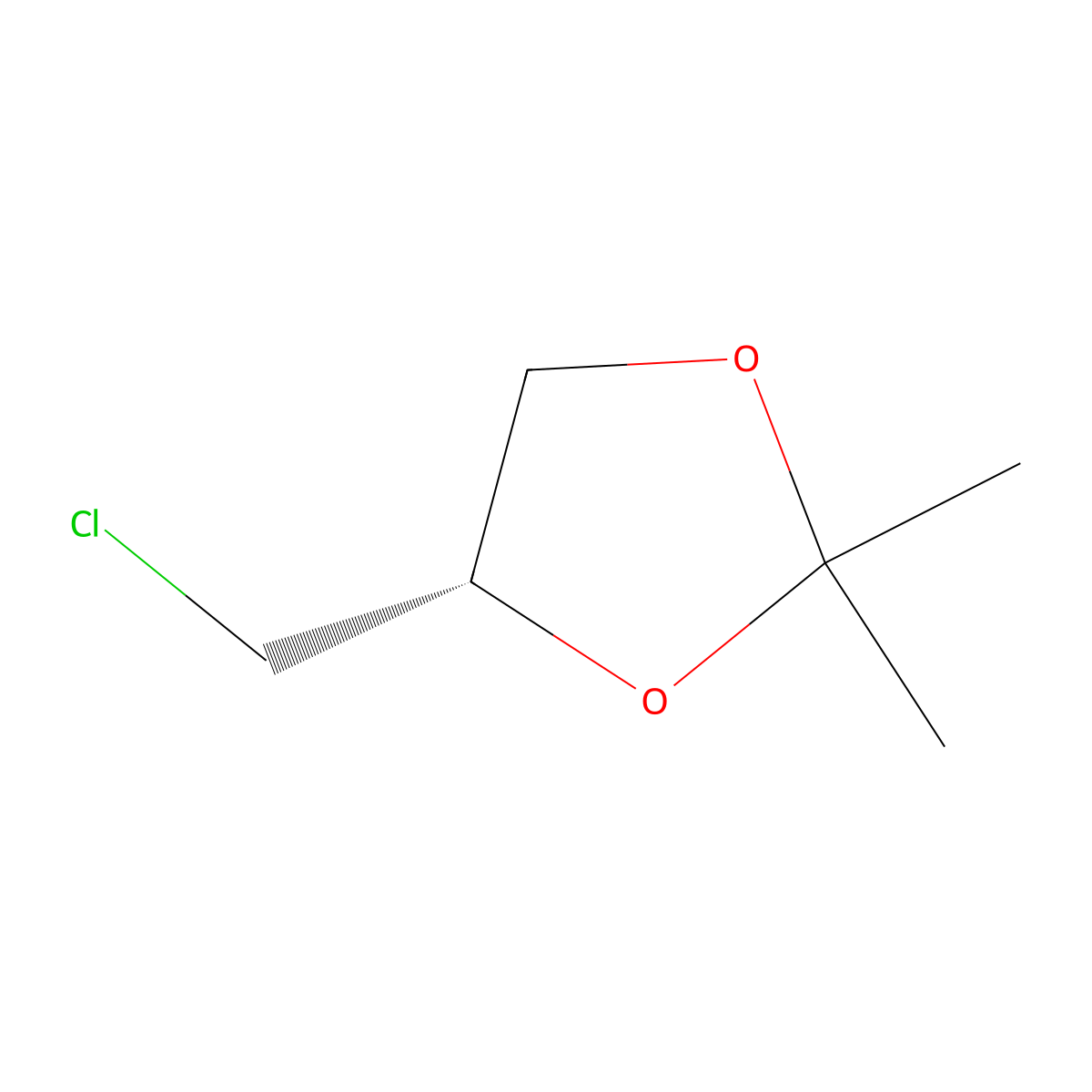(4S)-4-(chloromethyl)-2,2-dimethyl-1,3-dioxolane molecular structure, CAS 60456-22-6