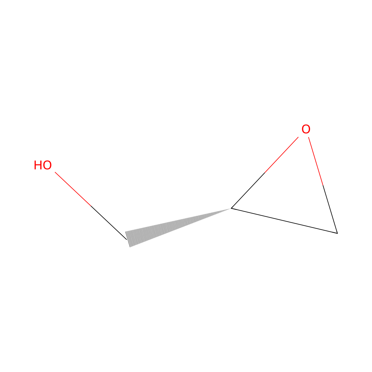 (-)-Glycidol molecular structure, CAS 60456-23-7
