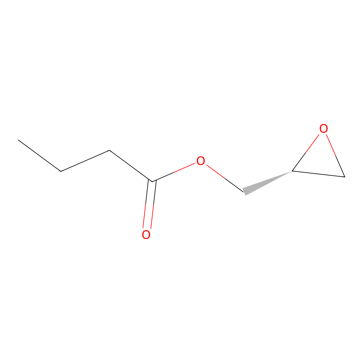 (2R)-Oxiran-2-ylmethyl butanoate molecular structure, CAS 60456-26-0