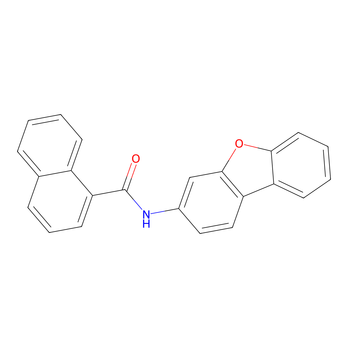 N-dibenzofuran-3-ylnaphthalene-1-carboxamide molecular structure, CAS 6046-36-2