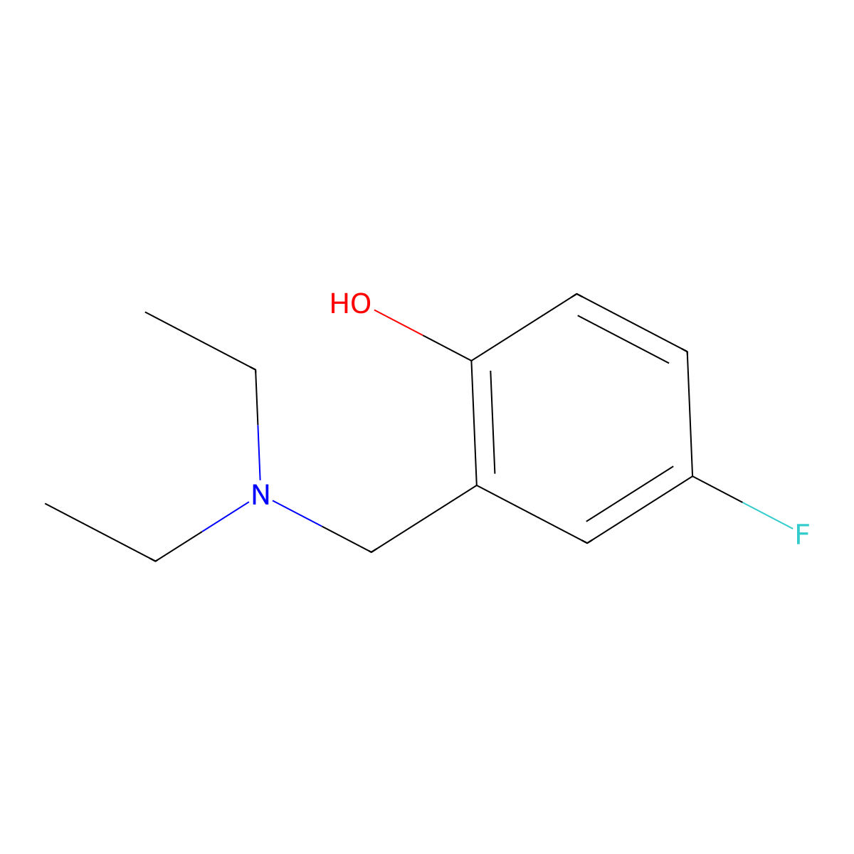 2-[(Diethylamino)methyl]-4-fluorophenol molecular structure, CAS 60460-58-4