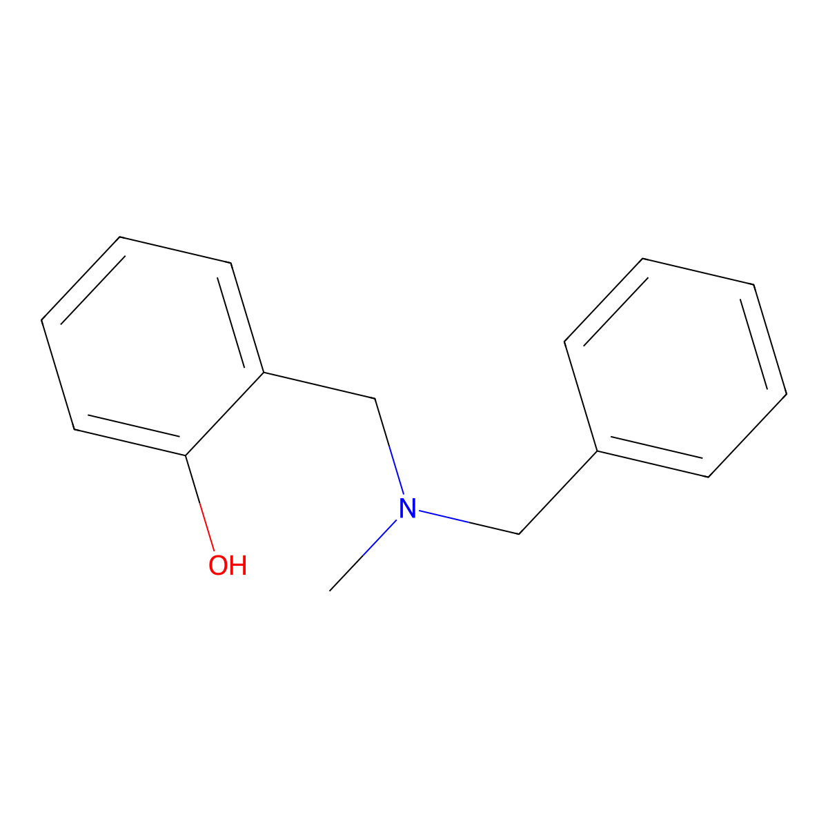 2-((Methyl(phenylmethyl)amino)methyl)phenol molecular structure, CAS 60460-63-1