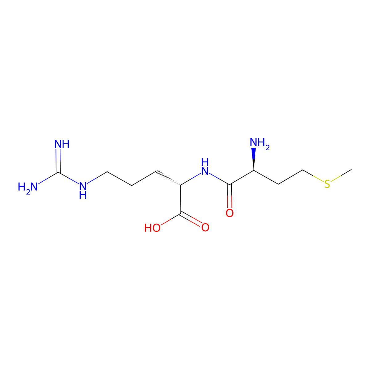 L-Methionyl-N~5~-(diaminomethylidene)-L-ornithine molecular structure, CAS 60461-10-1