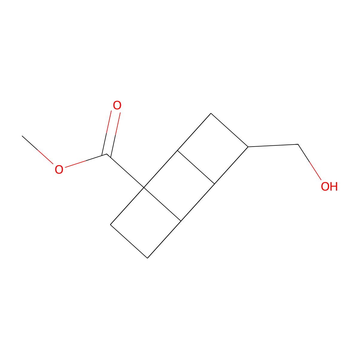 Methyl 4-hydroxymethylcubanecarboxylate molecular structure, CAS 60462-19-3