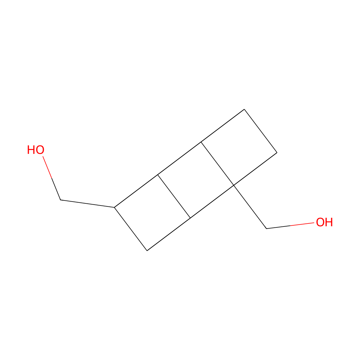 Cubane-1,4-diyldimethanol molecular structure, CAS 60462-27-3