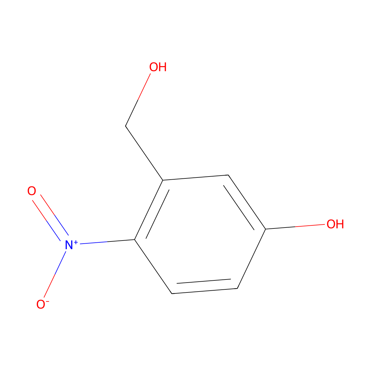 3-(Hydroxymethyl)-4-nitrophenol molecular structure, CAS 60463-12-9