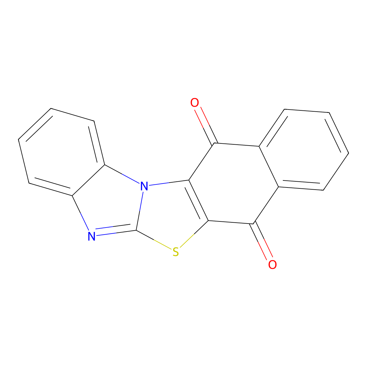 Benzimidazo[2,1-b]naphtho[2,3-d]thiazole-7,12-dione molecular structure, CAS 60463-65-2