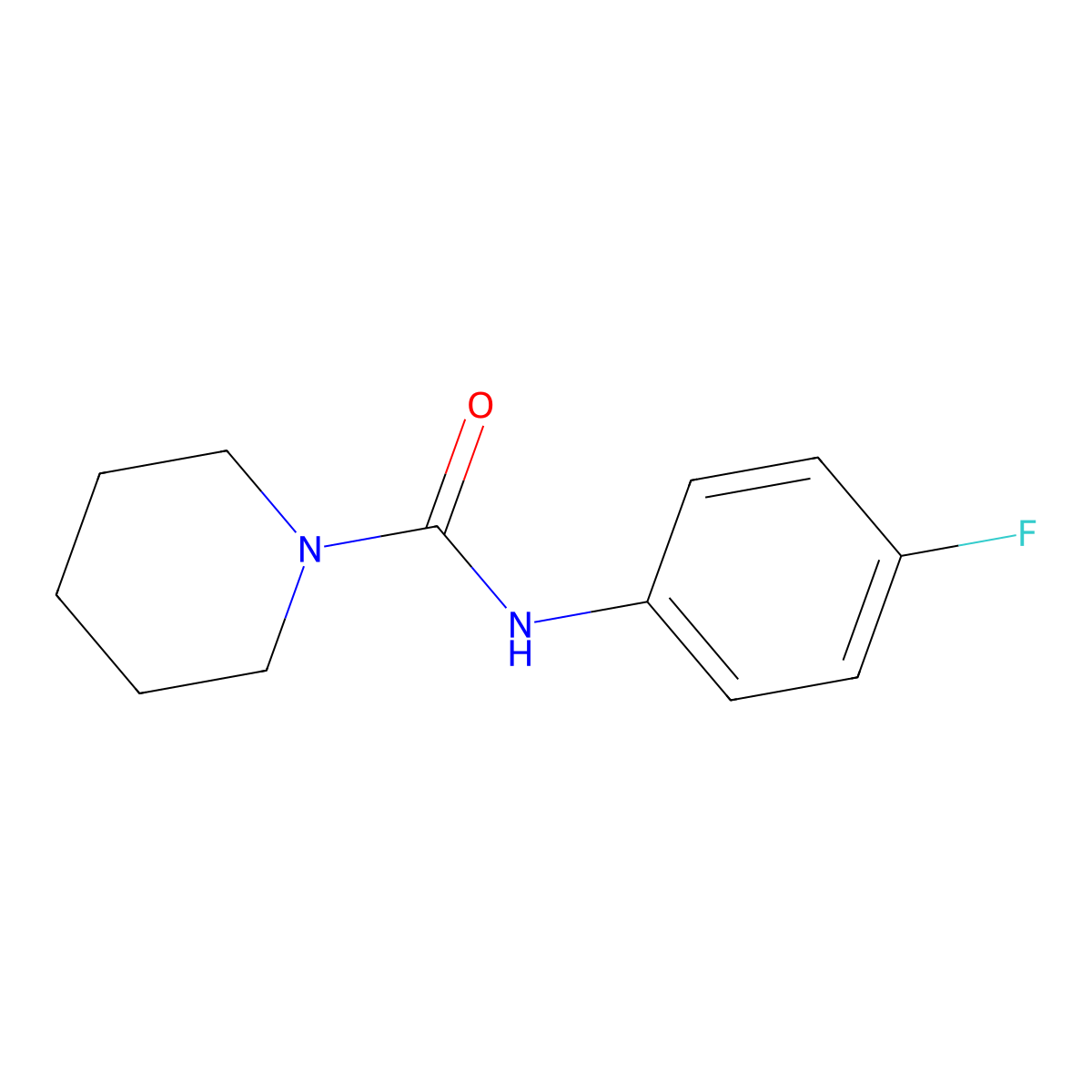 N-(4-fluorophenyl)piperidine-1-carboxamide molecular structure, CAS 60465-12-5