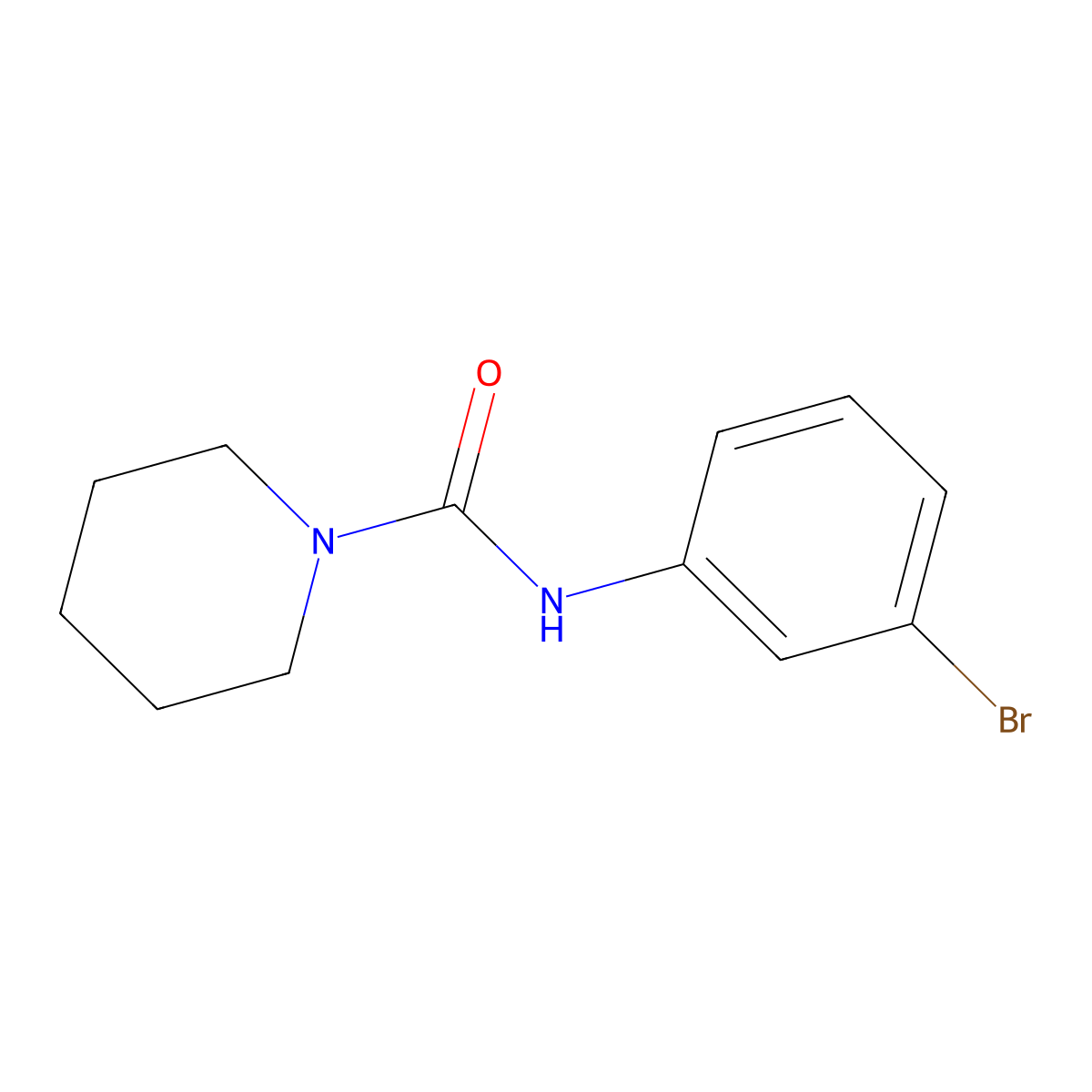 N-(3-bromophenyl)piperidine-1-carboxamide molecular structure, CAS 60465-16-9