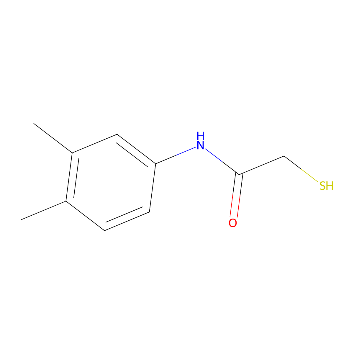 N-(3,4-dimethylphenyl)-2-sulfanylacetamide molecular structure, CAS 60466-55-9