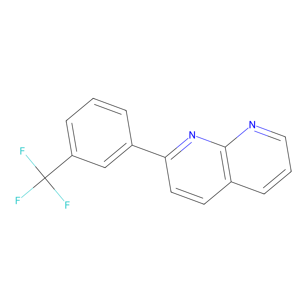 2-(3-(Trifluoromethyl)phenyl)-1,8-naphthyridine molecular structure, CAS 60467-68-7