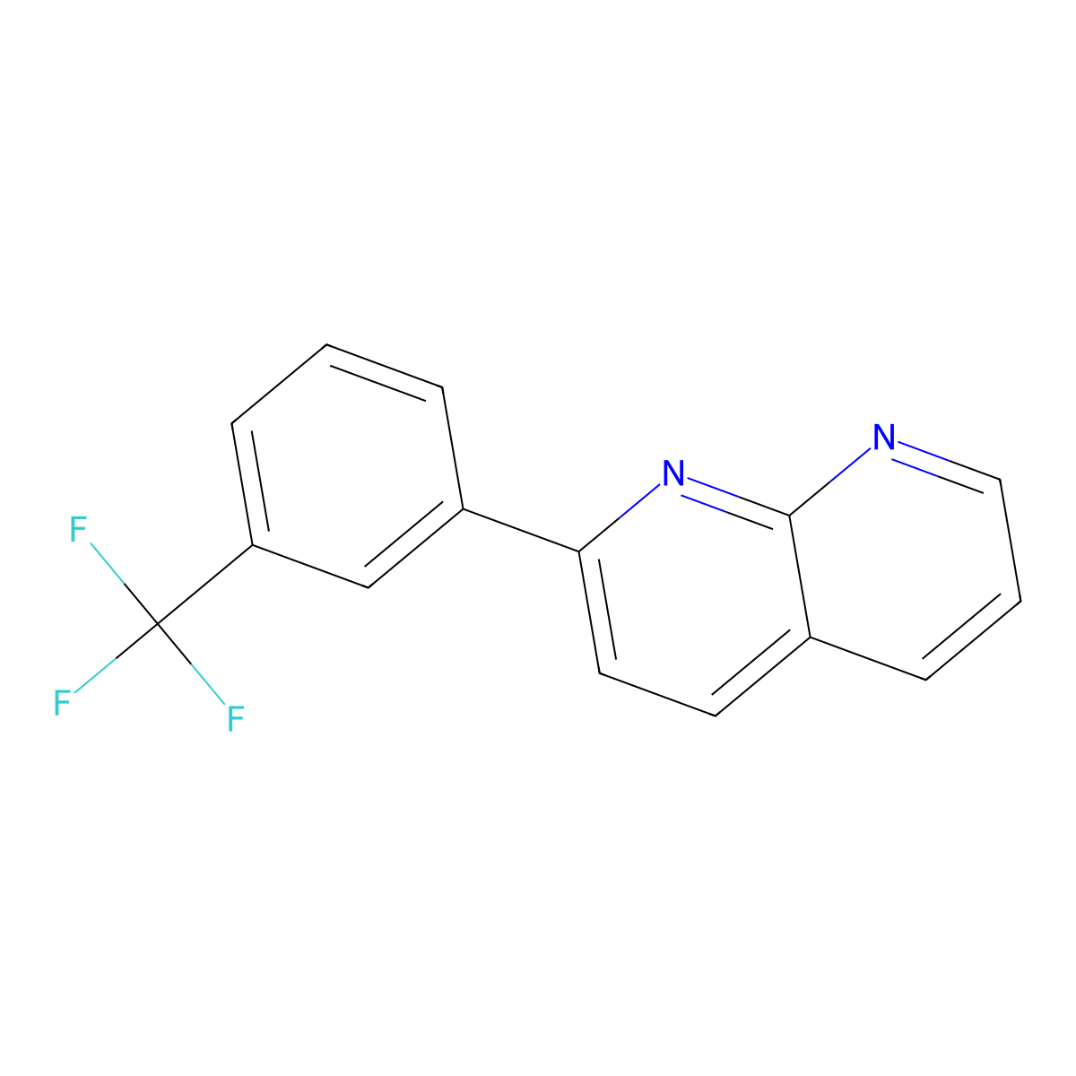2-(3-(Trifluoromethyl)phenyl)-1,8-naphthyridine molecular structure, CAS 60467-68-7