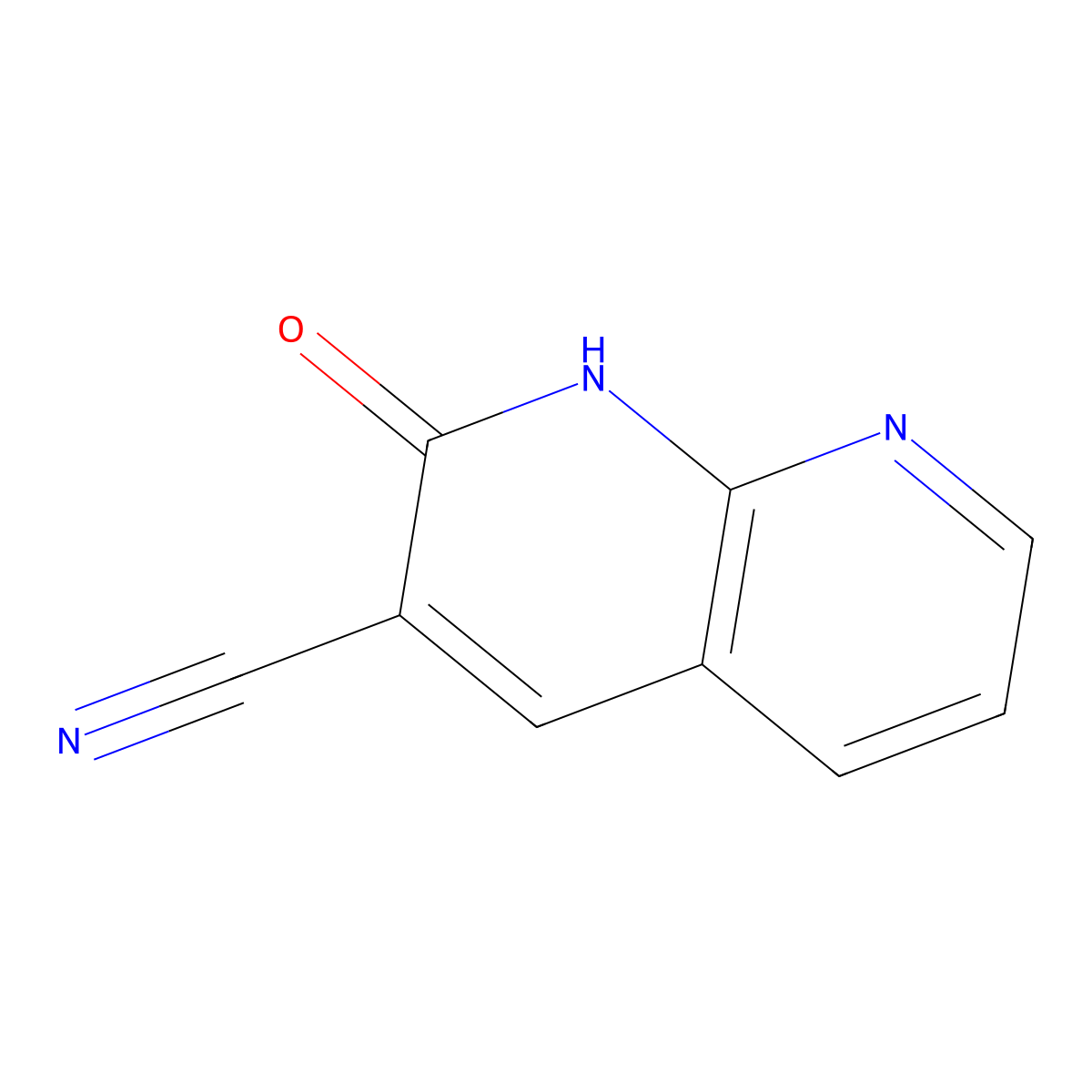 2-Oxo-1,2-dihydro-1,8-naphthyridine-3-carbonitrile molecular structure, CAS 60467-72-3